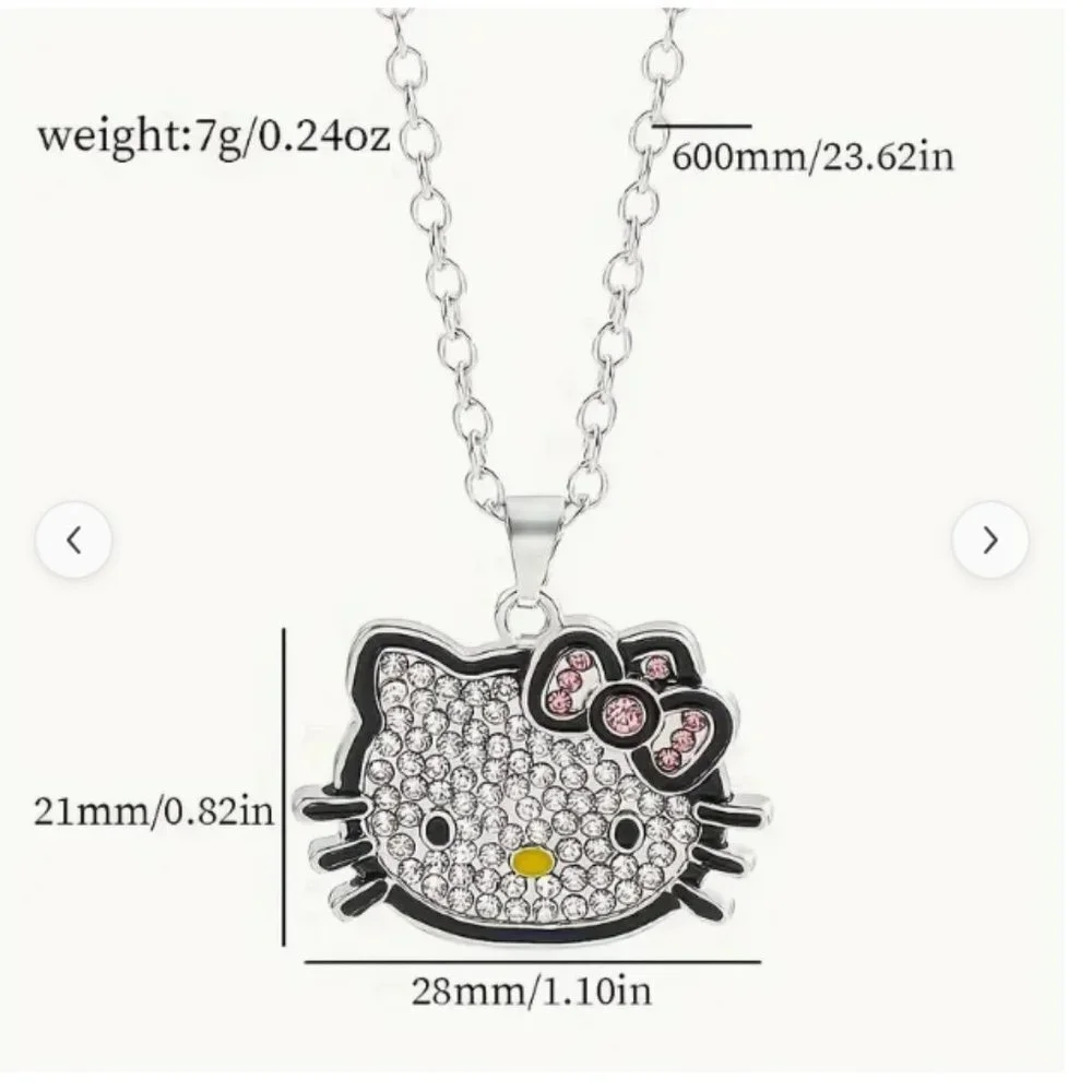 Sanrio Series Hello Kitty Charms Pendants Crystal Necklace #0901 - Picture 3 of 3